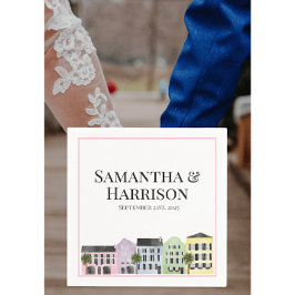 Charleston Rainbow Row Custom Wedding Servet