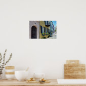Charleston Rainbow Row Poster (Keuken)