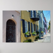 Charleston Rainbow Row Poster (Voorkant)