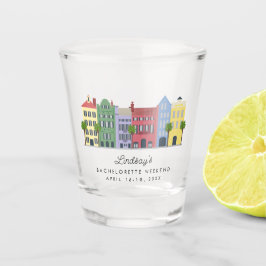 Charleston Rainbow Row Shot Glass Glas
