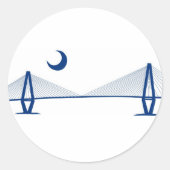 Charleston Ravenel Bridge Ronde Sticker (Voorkant)