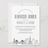 Charleston Rehearsal Dinner | City Skyline Kaart (Voorkant)