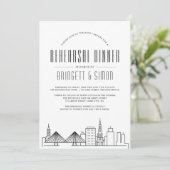 Charleston Rehearsal Dinner | City Skyline Kaart (Staand voorkant)