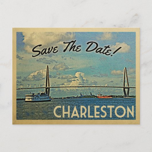 Charleston Save the Date  Briefkaarten (Voorkant)