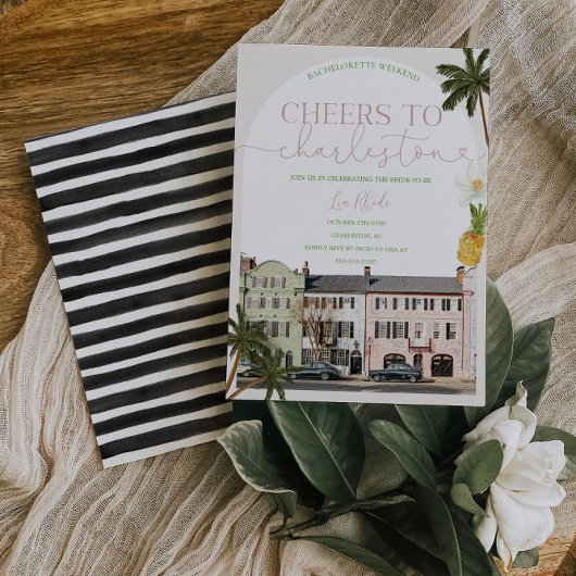 Charleston SC Bachelorette uitnodiging