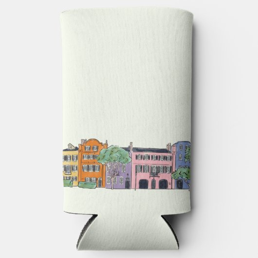 Charleston, SC Bruiloft Koelbox Seltzer Blikjeskoeler (Voorkant)