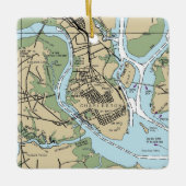 Charleston SC Chart Keramisch Ornament (Voorkant)