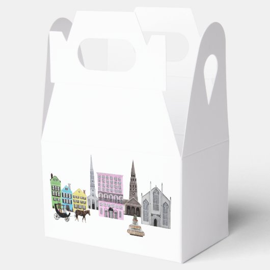 Charleston SC City Rainbow Row Bedankdoosjes (Geopend)