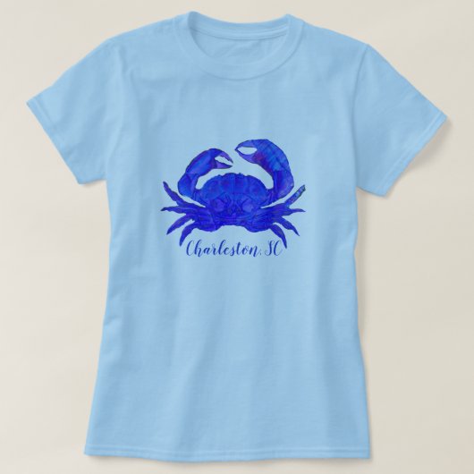 Charleston SC Crab T-shirt (Design voorkant)