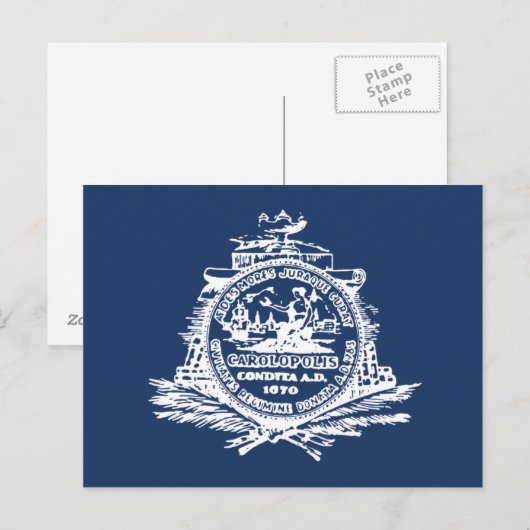 Charleston, SC Flag Briefkaart (Voorkant / Achterkant)