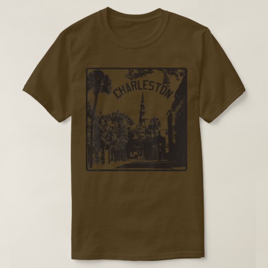 Charleston, SC French Quarter St. T-shirt (Design voorkant)