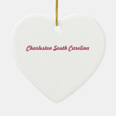 Charleston SC Heart Ornament (Achterkant)