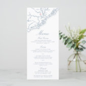Charleston SC Kaart Elegant Dusty Blue Wedding (Staand voorkant)