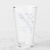 Charleston SC Kaart Elegante Marine Blauw Huwelijk Glas (Achterkant)