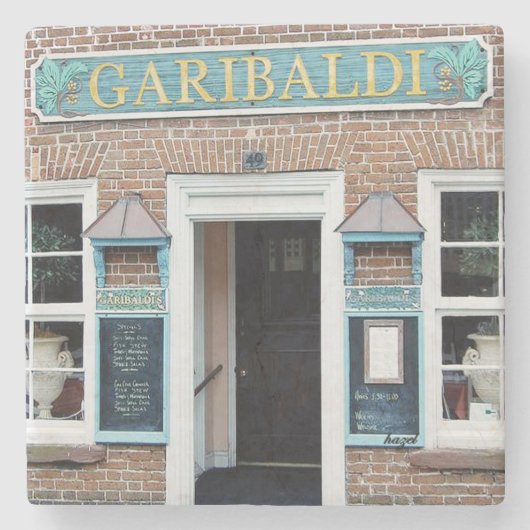 Charleston, SC Marble Stone Onderzetter. Stenen Onderzetter (Voorkant)