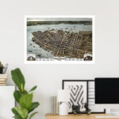 Charleston, SC Panoramic Map - 1872 Poster (Thuiskantoor)