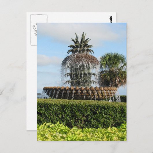 Charleston SC Pineapple Fountain Briefkaart (Voorkant / Achterkant)