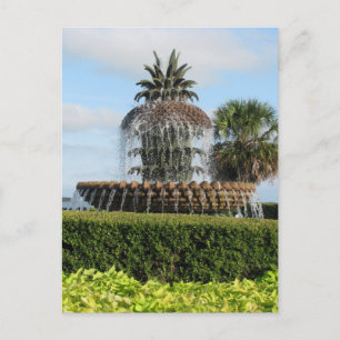 Charleston SC Pineapple Fountain Briefkaart