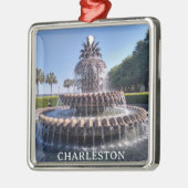 Charleston SC Pineapple Fountain Christmas Metalen Ornament (Links)