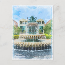 Charleston SC Pineapple Fountain Kaart