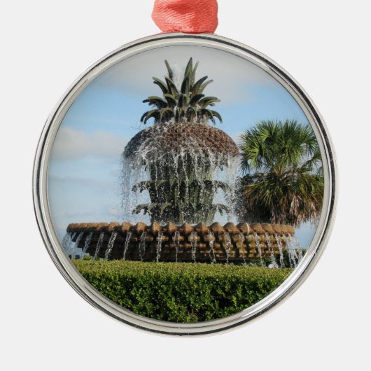 Charleston SC Pineapple Fountain Ornament (Voorkant)