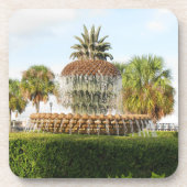 Charleston SC Pineapple Fountain, Waterfront Park Bier Onderzetter (Voorkant)