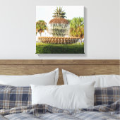Charleston SC Pineapple Fountain, Waterfront Park Canvas Afdruk (Insitu (Slaapkamer))