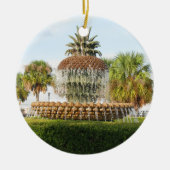Charleston SC Pineapple Fountain, Waterfront Park Keramisch Ornament (Voorkant)
