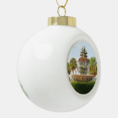 Charleston SC Pineapple Fountain, Waterfront Park Keramische Bal Ornament (Links)