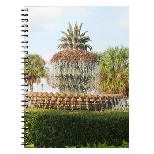 Charleston SC Pineapple Fountain, Waterfront Park Notitieboek (Voorkant)