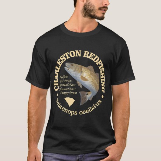 Charleston SC (rode drum) T-shirt (Voorkant)