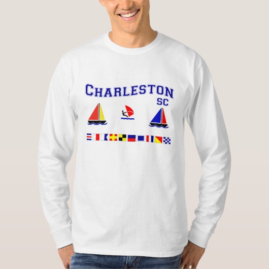 Charleston SC Signal Flags T-shirt (Voorkant)