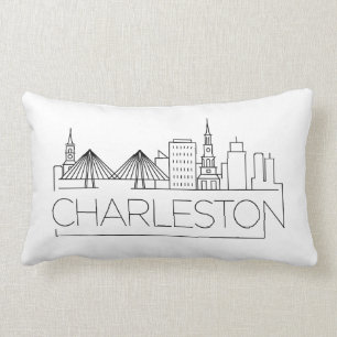 Charleston, SC Skyline Lumbar Pillow Kussen