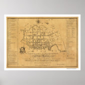 Charleston SC Street Map 1788 Poster (Voorkant)