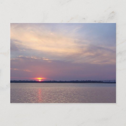 Charleston, SC Sunset Briefkaart (Voorkant)