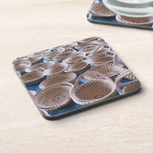 Charleston SC Sweetgrasbeugen Cork Onderzetters (Linkerzijde)