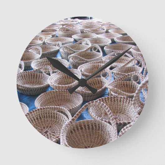 Charleston SC Sweetra Baskets Clock Ronde Klok (Voorkant)