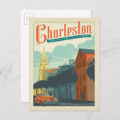 Charleston, SC - The Palmetto City Briefkaart (Voorkant / Achterkant)