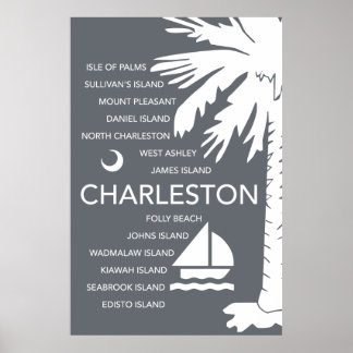 Charleston SC Towns - Charkolen Poster
