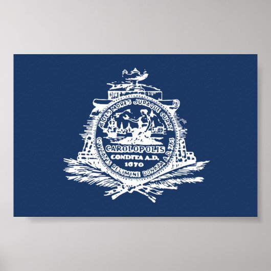 Charleston, SC Vlag Poster (Voorkant)