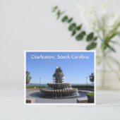 Charleston SC Waterfront Park Fountain Post Card Briefkaart (Staand voorkant)