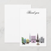 charleston skyline Opmerking Bedankkaart (Voorkant / Achterkant)