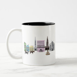 charleston skyline tweekleurige koffiemok