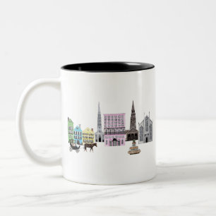charleston skyline tweekleurige koffiemok