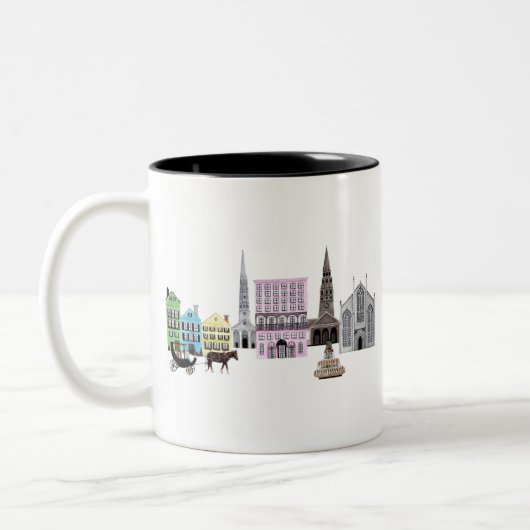 charleston skyline tweekleurige koffiemok (Links)