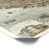 Charleston South Carolina 1872 Antiek Panorama Poster (Hoek)