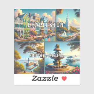 Charleston South Carolina 3 inch Vinyl Sticker