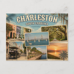 Charleston, South Carolina Ansichtkaart Feestdagenkaart