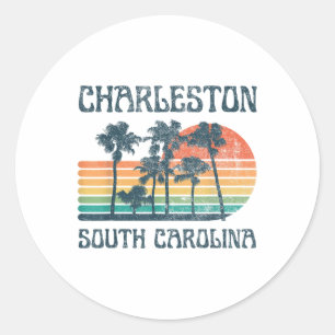 Charleston South Carolina Beach Zomervakantie VI Ronde Sticker