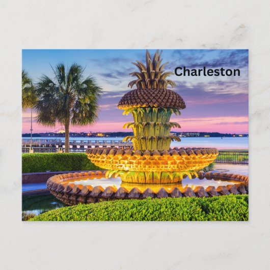 Charleston, South Carolina Beauful Night Briefkaart (Voorkant)